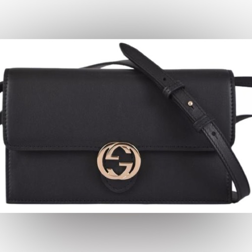 GUCCI BLACK CROSS BODY BAG